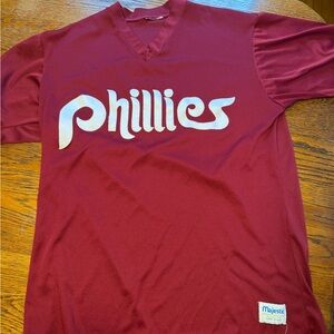 Majestic Maroon Phillies Jersey vintage